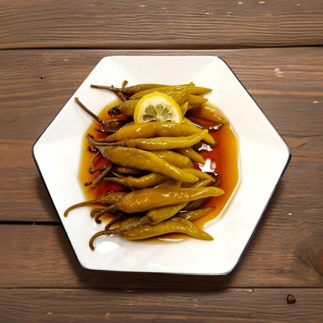 [밥앤찬] 간장고추 장아찌 고추절임 레몬함유 별미반찬, 1개, 400g