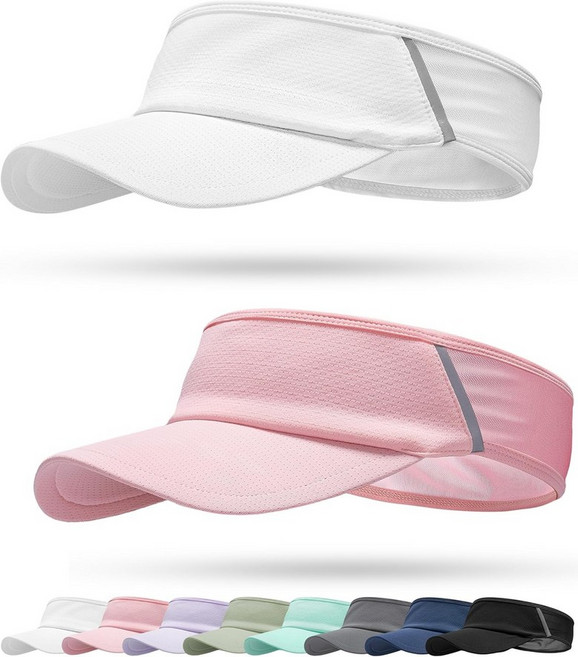 테니스 골프 피클볼 달리기용 OLIKER 선바이저 모자 여성용 및 남성용 자외선 차단 경량 접이식 여름 스포츠
