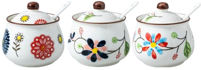 clever 뚜껑있는 양념통 3개입, 1개, 양념통 + 스푼