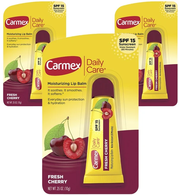 카멕스 데일리 케어 모이스처라이징 립 밤 프레시 체리, 3개 - 쿠팡