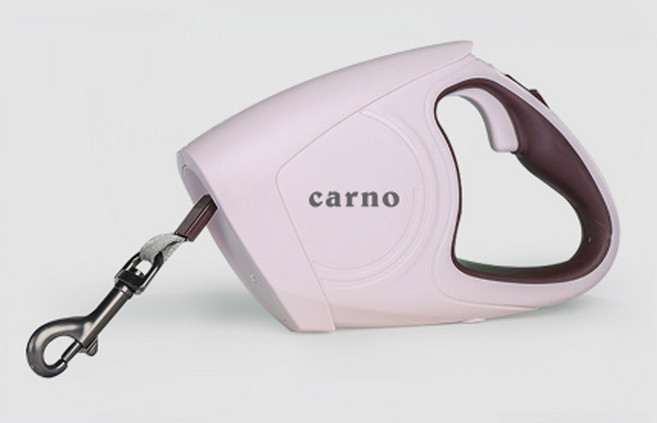 카르노 강아지 자동 리드줄 5m, 핑크, 1개