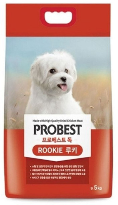 프로베스트 독 루키 독 5kg 강아지 애견 사료, 1개