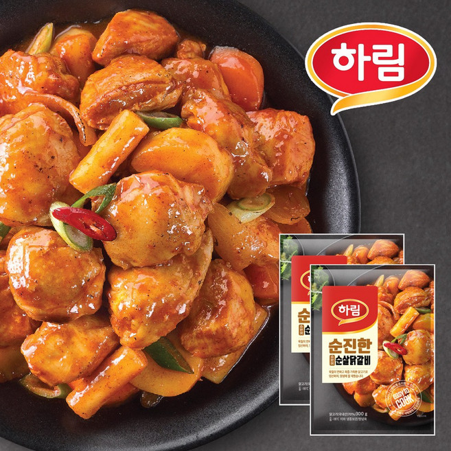 하림 순진한 순살 닭갈비 300g 2봉, 순진한순살닭갈비 300g 2봉