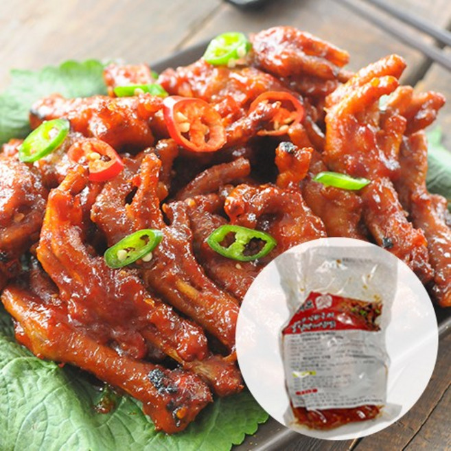 쉐프애 직화구이 뼈있는 불닭발(매운맛) 300g, 4개