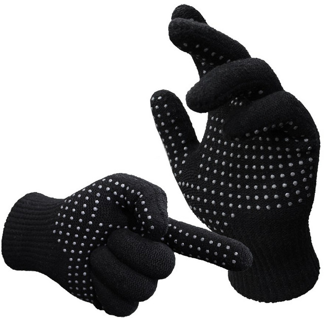 국산 겨울 군용 군인 방한 따뜻한 검정 도트 장갑, 블랙[도트있음] L(남성)1켤레, 1개, 블랙