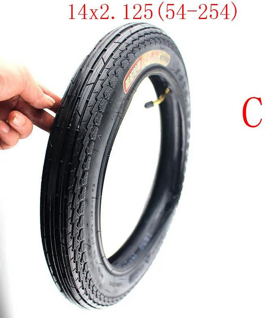 Super 14 Inch Wheel Tire 14 X 2.125 / 54-254 Tyre Inner Tube Fits Many Gas Electric Scooters and E-B, 03 C