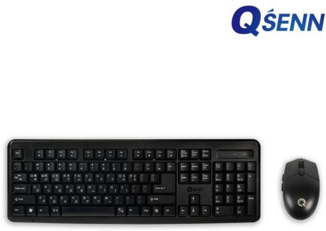 QSENN 무선 데스크탑 세트 큐센 MK128 사일런트 블랙 키스킨포함, QSENN 무선 데스크탑 세트, 큐센 MK128 사일런