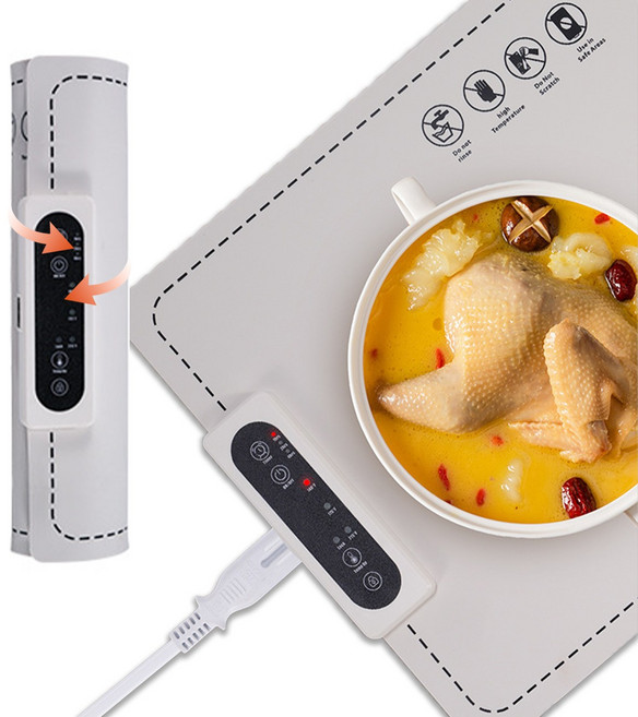 접이식 보온 패드 푸드워머 매트 음식보온기 실리콘 푸드워머