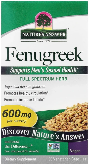 네이처스 앤서 호로파 추출물 600mg 90정 (채식주의자용 캡슐) NTA-16214, 1개 - 쿠팡