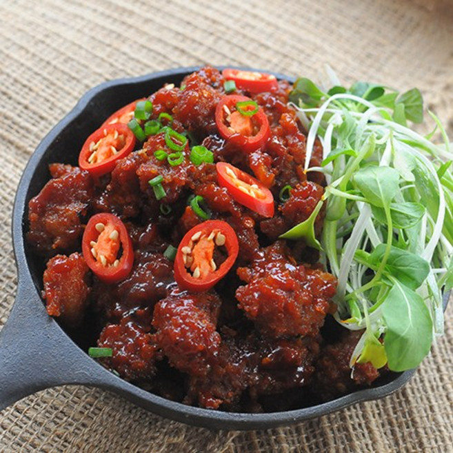 쉐프애 직화구이 오돌갈비 오도독살(매운맛), 마늘간장맛2팩, 2개, 500g