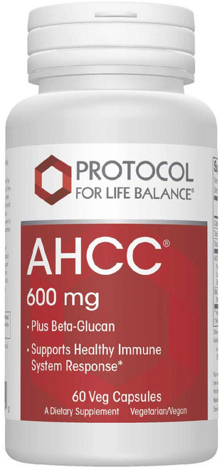 Protocol For Life Balance AHCC 600mg 素食膠囊, 1個, 60錠