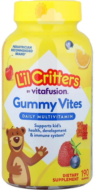L'il Critters Gummy Vites 데일리 종합비타민 구미젤리 190개 Critters (릴 크리터스), 1개 - 쿠팡