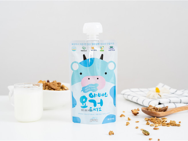 야베스목장 수제 짜먹는 요거트 100ml, 플레인, 1개