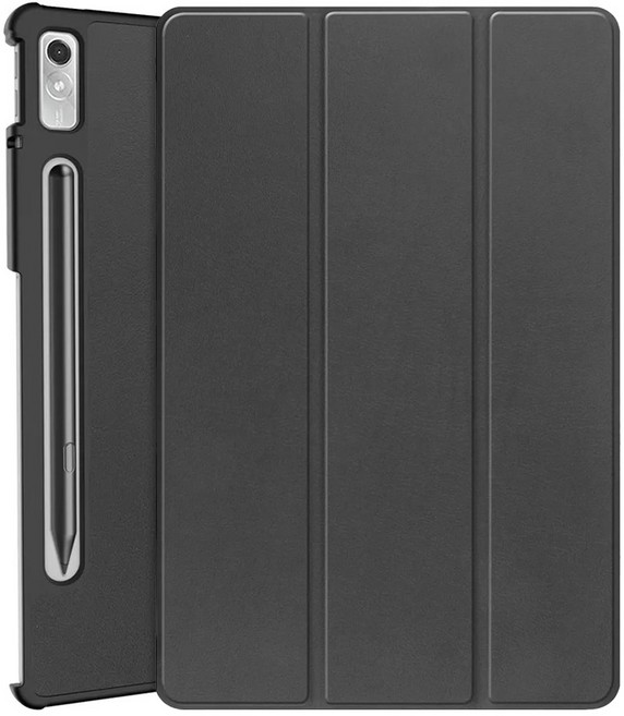 레노버탭 P11 2세대 / K11 Gen2 11.5인치 호환 슬림핏 스마트 북커버 케이스 TB-350FU 350XU 강화유리2+후면1+부착틀, 블랙+강화유리2+후면1+부착틀, 1개