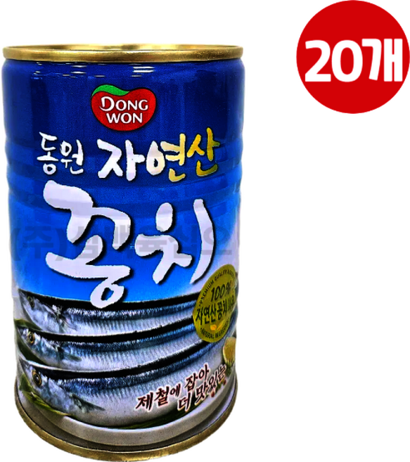 동원 자연산 꽁치캔, 20개, 300g