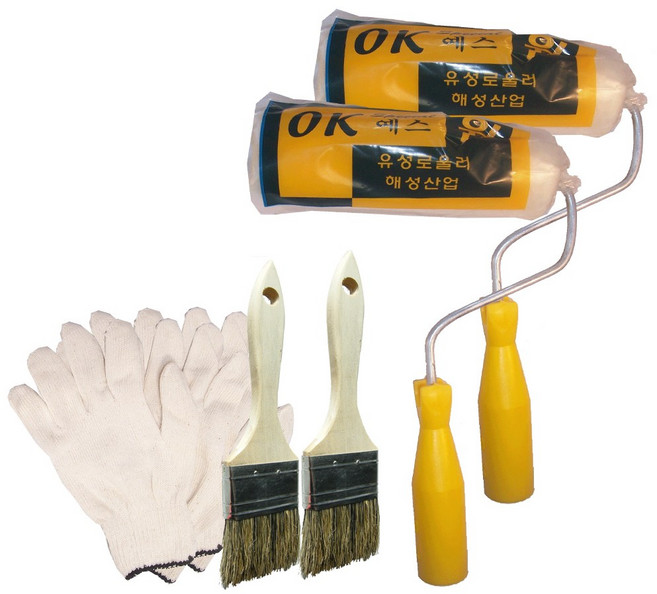 바닥재 용제형 에폭시 칠하는 도장용구세트 3번 애폭시 에폭시 공사 칠하는 페인트 용구세트, 1개