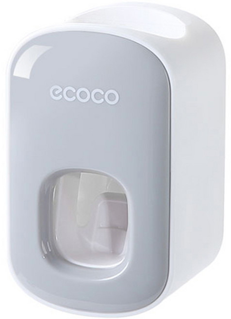【ECOCO】意可可擠牙膏器 全自動 擠牙膏神器 吸壁掛式 套裝 家用 免打孔 牙刷置物架, E1922灰色, 1個