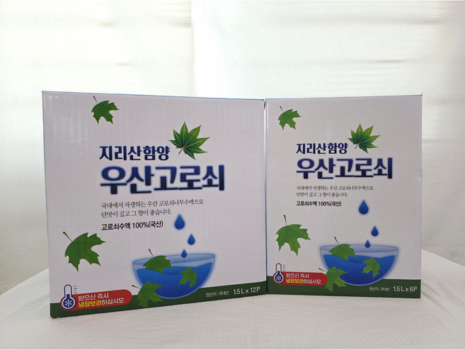 새해 우산고로쇠 첫수액 당일발송지 생물, 6개, 1.5L