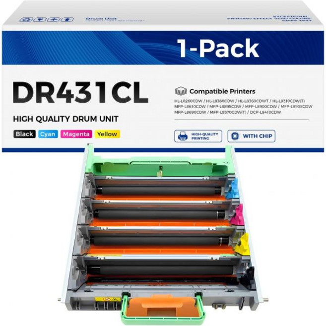 DR431CL Drum Unit Printer High Yield Replacement for Brother DR-431CL Imaging Drum Compatible with, DR431CL Drum 1-Pack