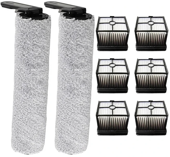 Vozascly W15 스마트 무선 진공 청소기 액세서리 용 메인 사이드 브러시 HEPA 필터 키트 플라스틱 린트 나, 01 빠른  Mainland, 01 B