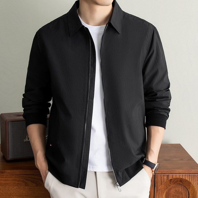 남성 봄 가을 카라 자켓 심플 자켓