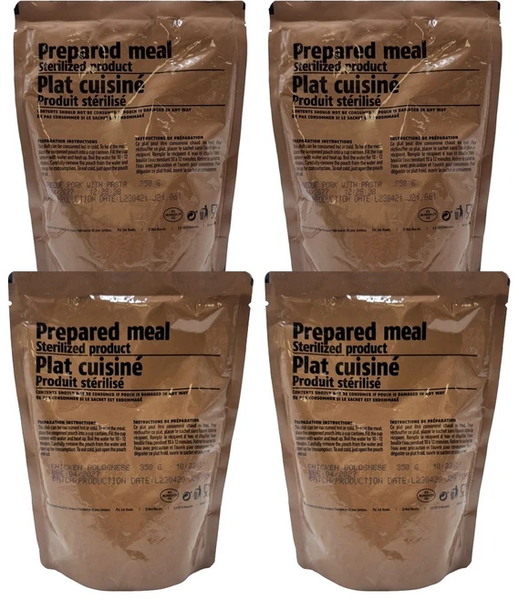 스페인 전투식량 4개세트 (바베큐포크파스2 + 볼로냐식치킨2), 1개, 1400g - 쿠팡