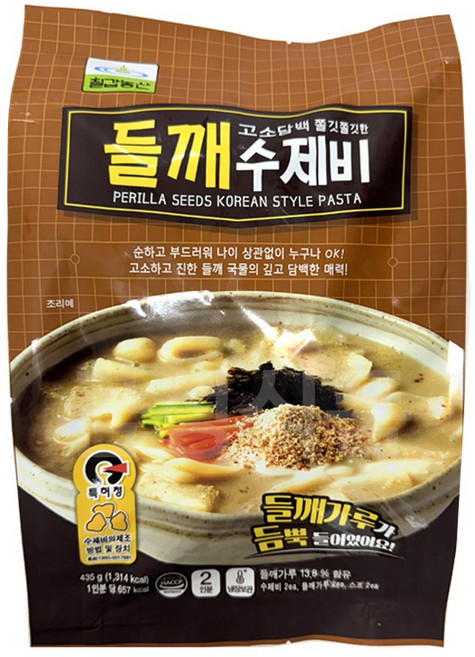칠갑농산 들깨수제비 435g, 3개