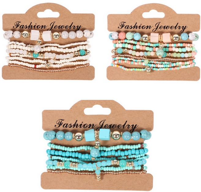 뚱보 3종 디자인 여름 팔찌세트