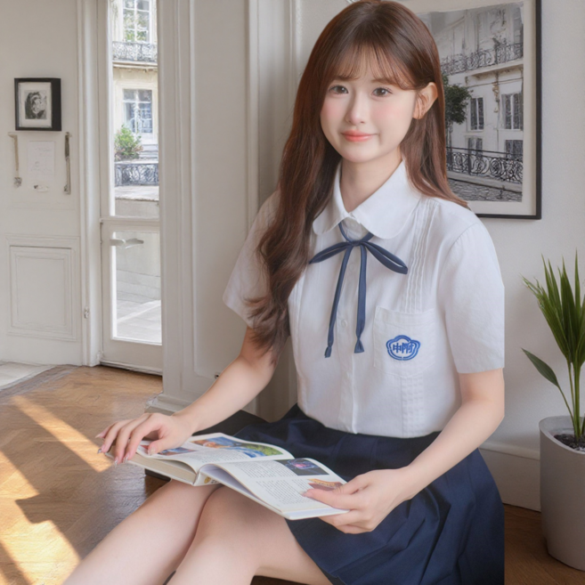 교복코스튬 세일러복 졸업사진 하이틴 교복 세트 반티