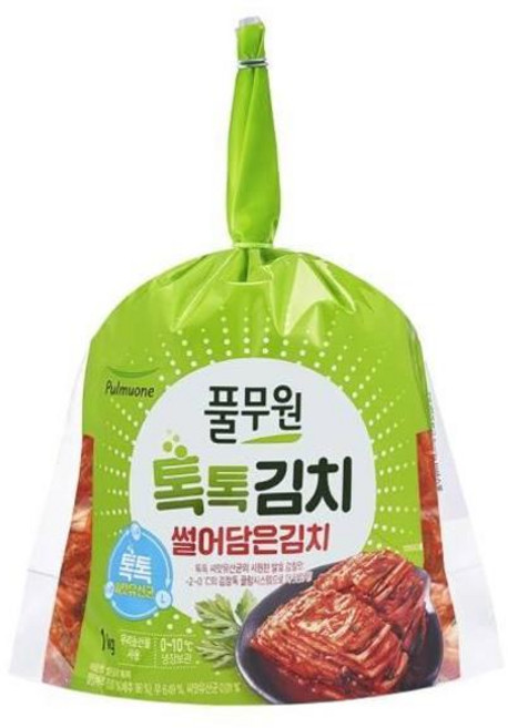풀무원 간단반찬 혼밥 엄마손맛 우리가족반찬 업소용 톡톡 썰어 담은 김치 씨앗유산균 1kg, 1개