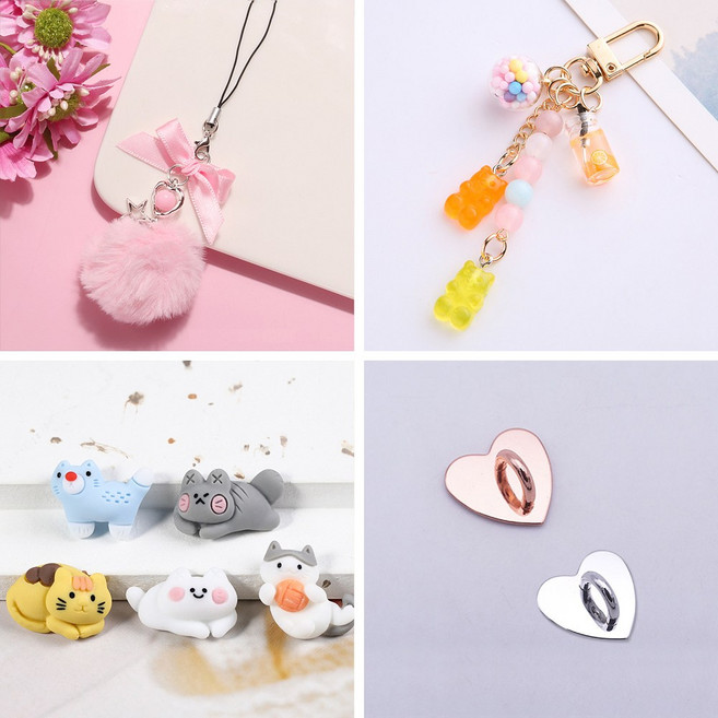 폼비 꾸미기 세트 키링 파츠 부착고리, 1개, 꾸꾸3