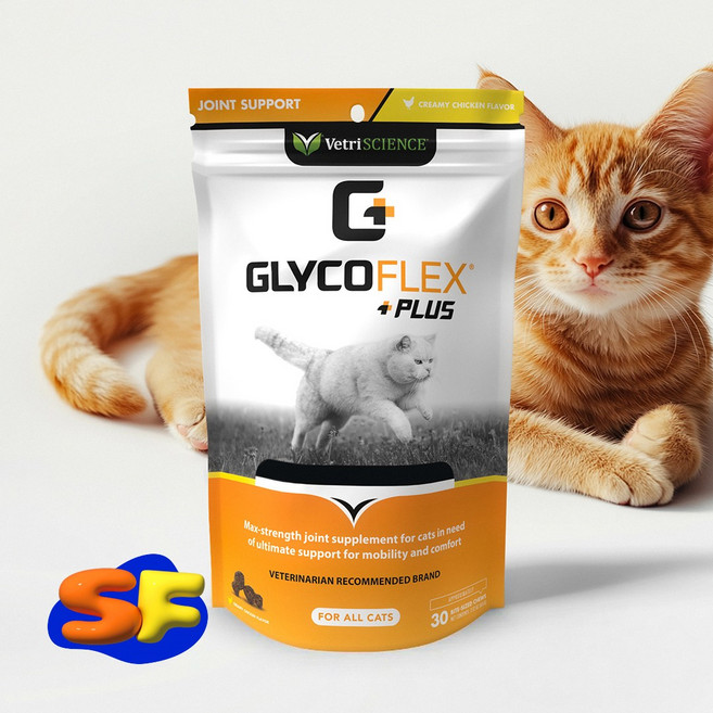 베트리사이언스 고양이 조인트 관절 서프트 GLYCO FLEX+ 30츄어블 크리미치킨맛, 1개, 뼈/관절강화, 30정