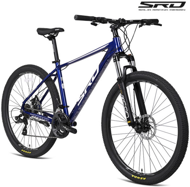 SRD 솔리드 레이싱 SRX100 27.5인치 시마노21단 산악프레임 입문용 MTB 자전거, 1개, 180cm, SRX100 27.5인치 딥오션 18인치미조립+소형공구