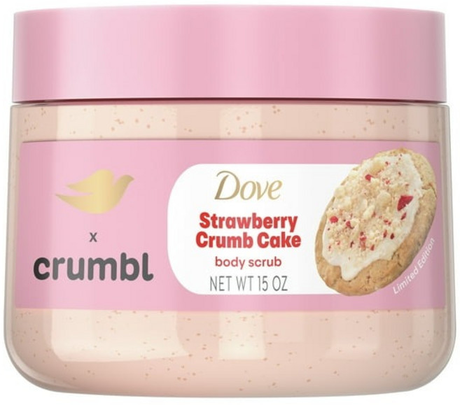 도브 크럼블 엑스폴리에이팅 바디 스크럽 스트로베리 쿠키/Dove Crumbl Exfoliating Body Scrub Strawberry Cookie, 1개, 425g