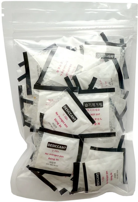 실리카겔 습기제거제 식품용 제습제 자체반응형, 2g, 50개 - 쿠팡