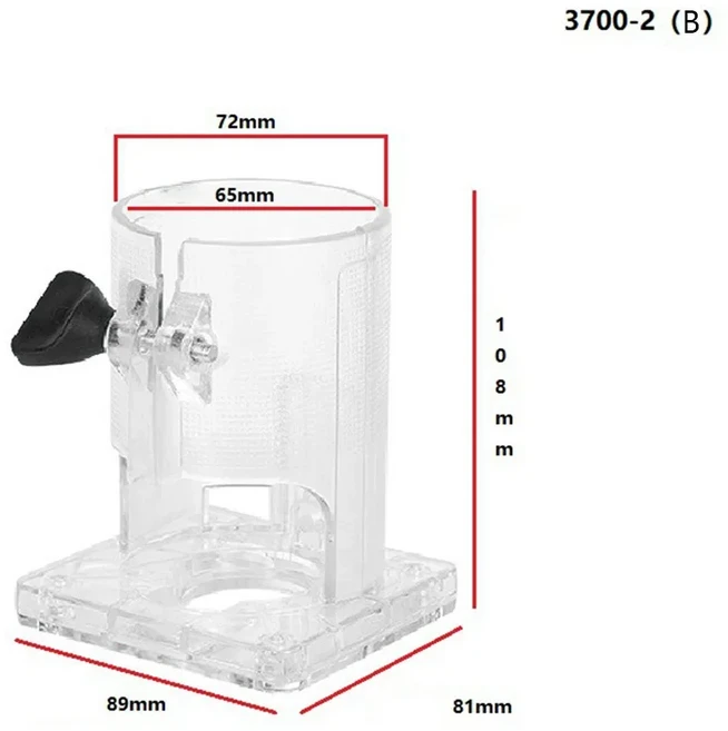 TUPIA 전동 공구 액세서리용 목재 라우터 베이스 트리밍 밀링 머신 전기 트리머 베이스, 01 3700-2 B