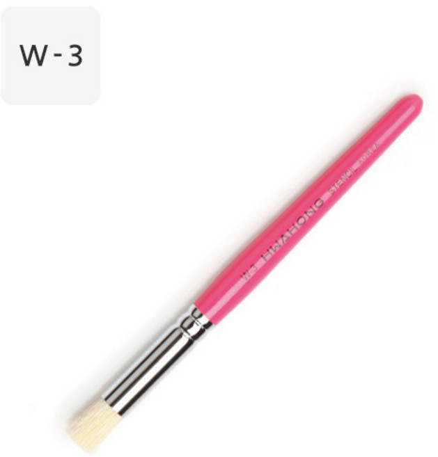 화홍 스텐실붓 W-3 돈모, 1개