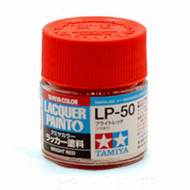 (82150) 타미야 락카 도료 LP-50 브라이트 레드 유광 10ml, 1개