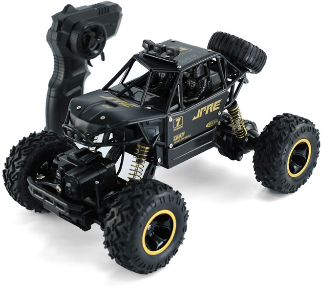 라푸유 오프로드 무선조종 Rc 카 몬스터 레이스 입문용RC카 블랙 알씨카, 1:16스케일, 1개