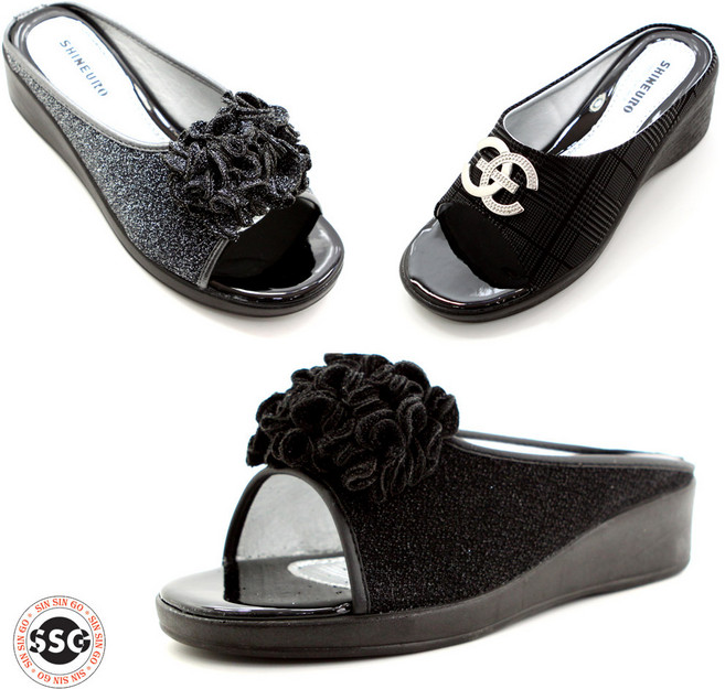 [경량/통굽]국내산 여자 발편한 웨지 가보시 장식 자주신는 가벼운 슬리퍼 DJ S-1/2