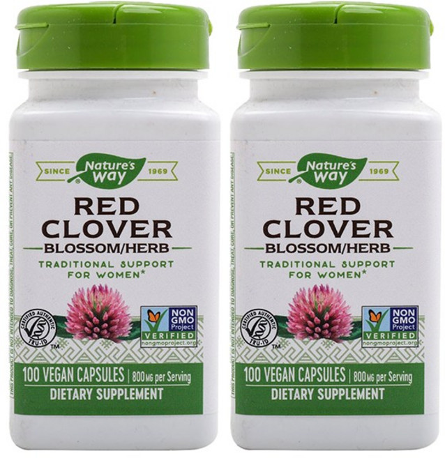 Nature's Way 然萃維 紅花苜蓿素食膠囊 800mg, 100顆, 2罐