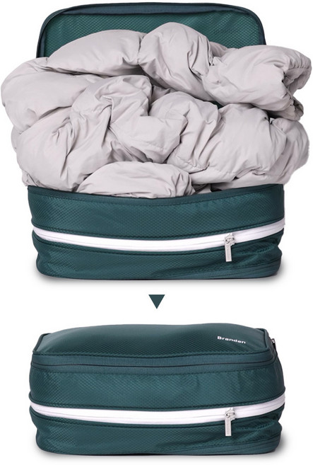 브랜든 부피순삭 압축파우치 XXL 3개-이불압축보관, 1개, 3개입, 그린