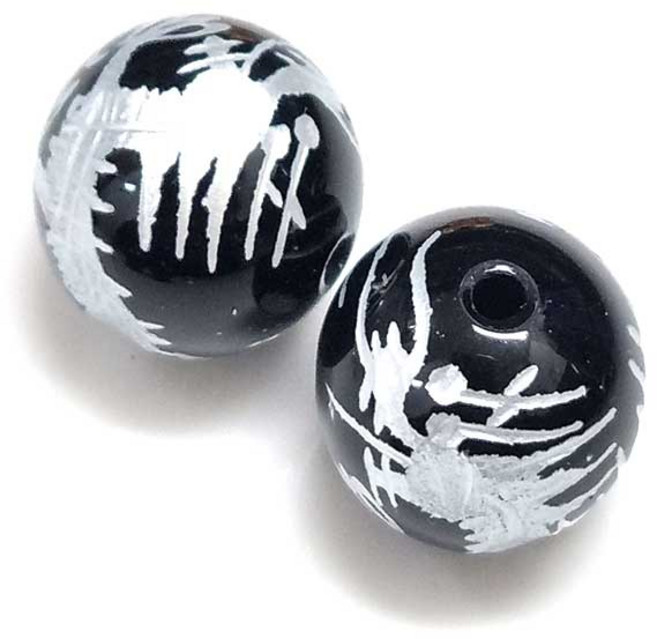 Bead 팔찌원석 10mm 금룡 은룡 금호 금봉황 금거북 팬던트 한팩 2알 원석선택, 10mm 은룡 오닉스 (2알)