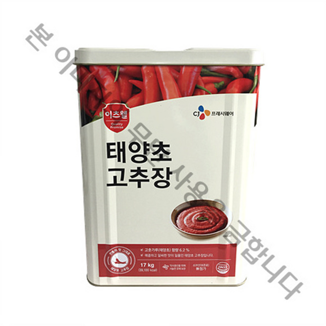 CJ 이츠웰 태양초 고추장 17kg캔, 17kg, 1개