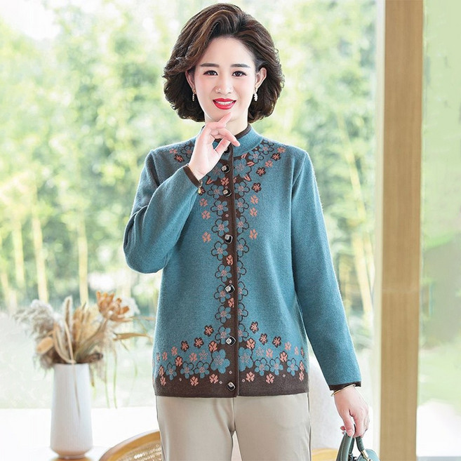 TKX 중년 할머니 니트가디건 따뜻한옷