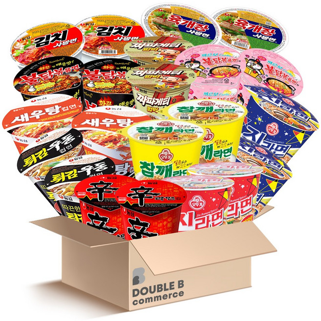 소컵라면 세트 농심 오뚜기 삼양 팔도 11종 총 22개입 믹스세트, 22개
