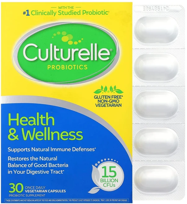 Culturelle 프로바이오틱 과 웰니스 150억CFU 하루에 한 번 섭취하는 베지 캡슐 30정, 1개 - 쿠팡