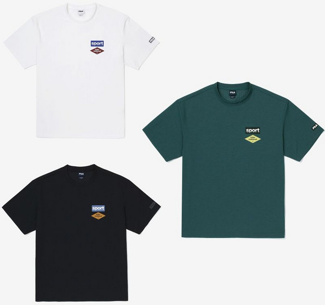 휠라 FILA 공용 그래픽 냉감 프린트 반팔티셔츠 FS2RSG2192X