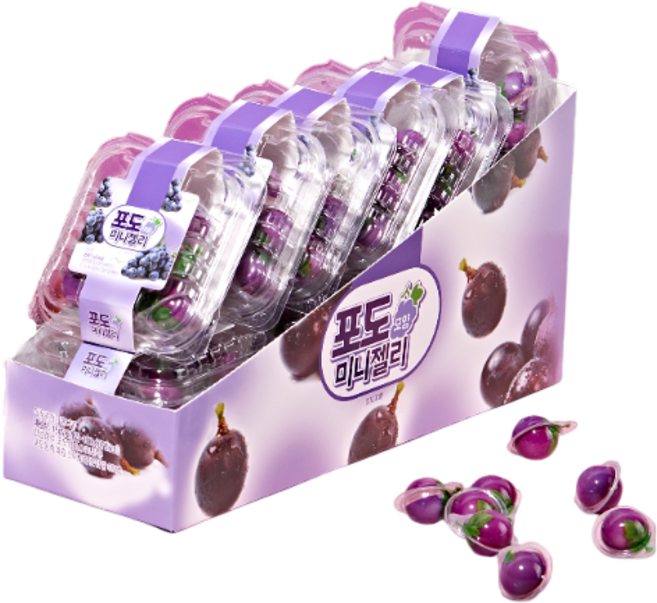 포도 모양 미니 젤리 12개입, 1개, 180g