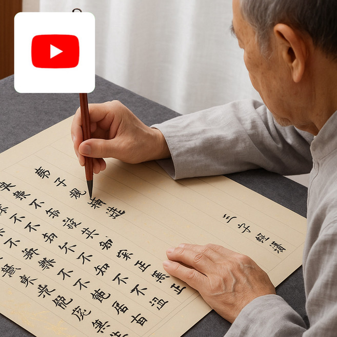 글씨의숲 서예 교본 붓 세트, 1개, 천자문 24장 6회